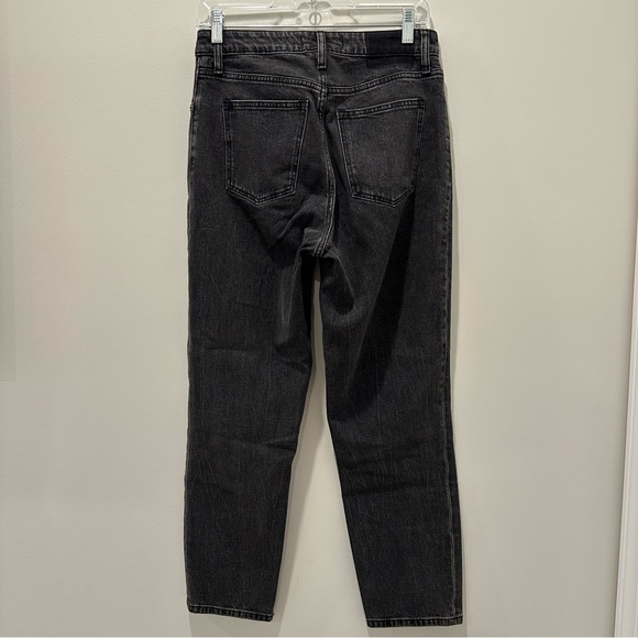 Abercrombie and Fitch The Mom High Rise Black Womens Size 27 Dark Straight Leg - Picture 12 of 16